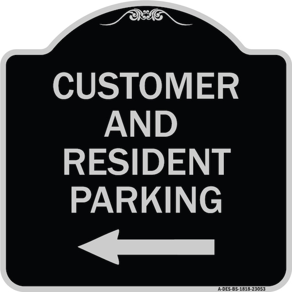 Signmission Reserved Parking Customer and Visitor Parking Heavy-Gauge Aluminum Sign, 18" x 18", BS-1818-23053 A-DES-BS-1818-23053 - main